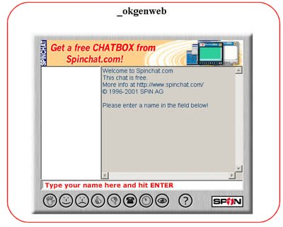 A small screenshot of the Spinchat chat client interface.
